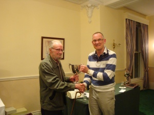 Andrew presents Donal O'Boyle with the Noeleen Thomson Cup